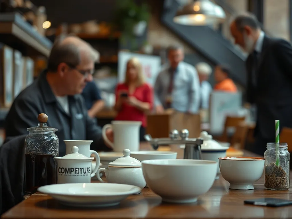 Interrupteur en porcelaine Fontini de la collection Garby avec bouton en bois sur un mur blanc
